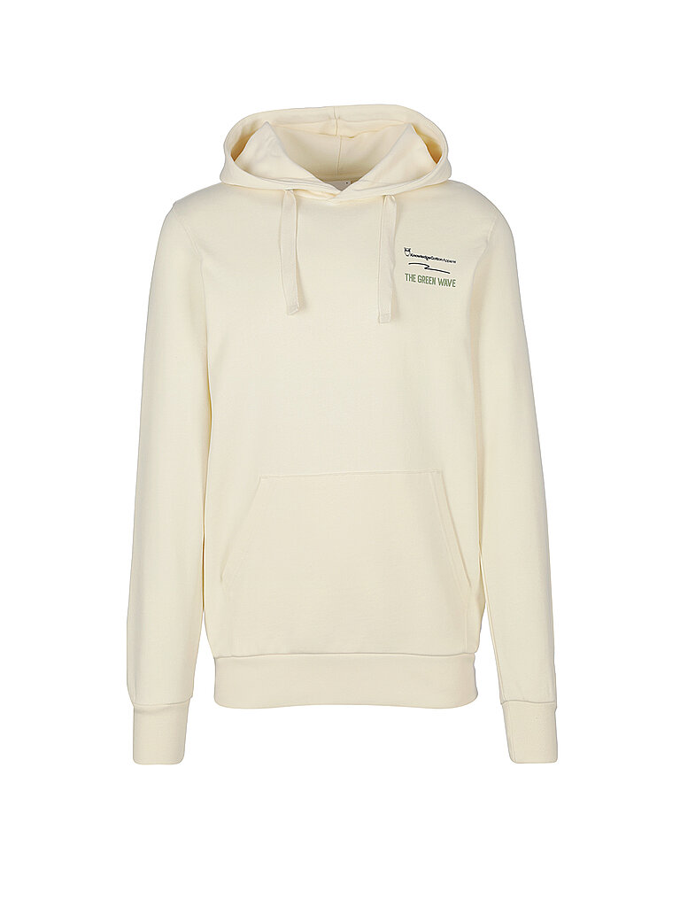 KNOWLEDGE COTTON APPAREL Kapuzensweater - Hoodie Green Wave creme | L